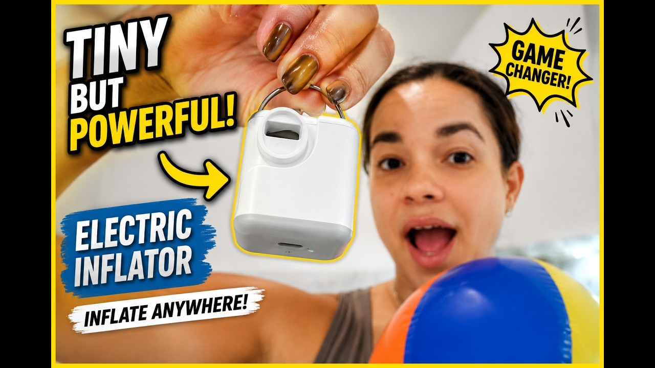 Portable Mini Air Pump Review: Rechargeable Electric Pump with Camping Light and 5 Nozzles