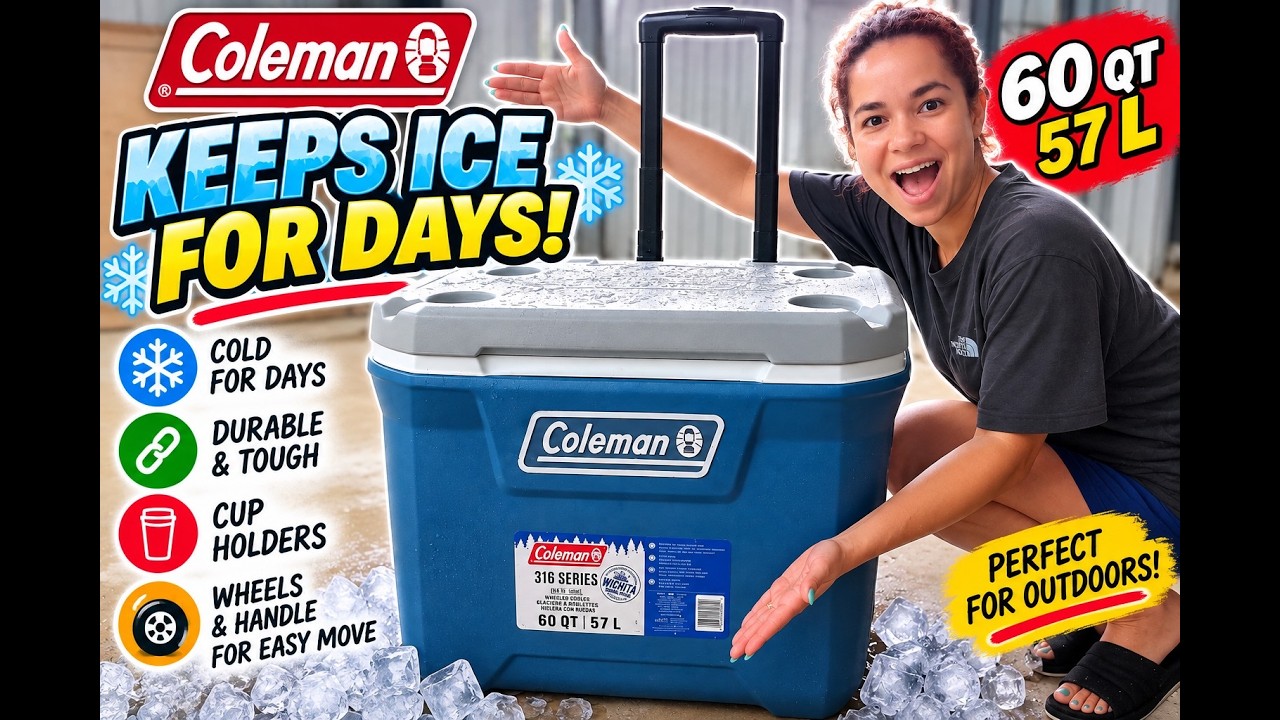 Coleman Classic Series Insulated Portable Wheeled Cooler: Beach & Backyard Setup Coleman Classic Series Insulated Portable Wheeled Cooler: Beach & Backyard Setup