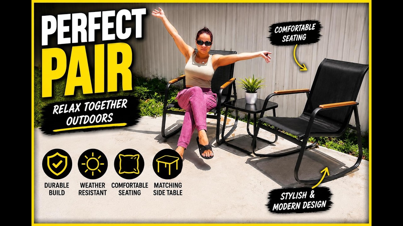 Ahomly 3 Pieces Patio Furniture Set Textilene Outdoor: Tiny Patio, Big Upgrade Ahomly 3 Pieces Patio Furniture Set Textilene Outdoor: Tiny Patio, Big Upgrade
